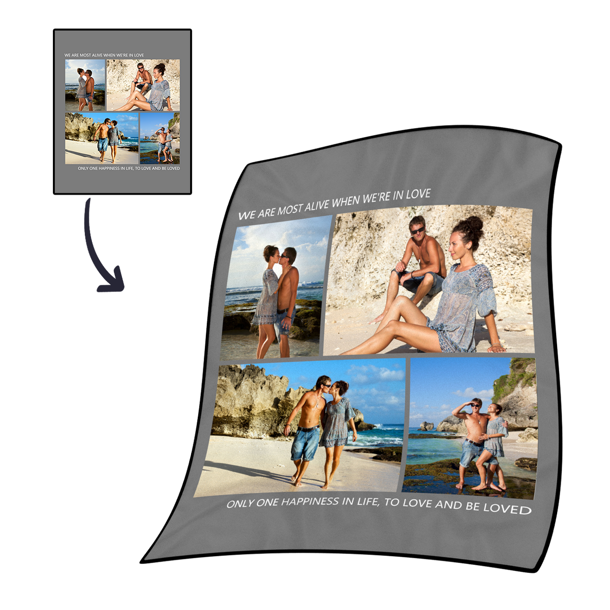 Photo Blanket Custom Blanket Throw Blanket Personalized Blanket ...